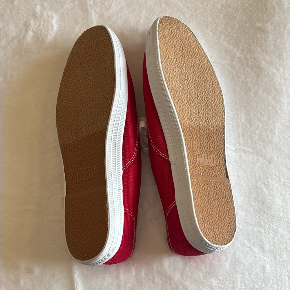 Kelly & Katie Red and White Canvas Sneakers - Picture 7 of 7